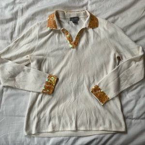 Glitter Trimmed Sweater